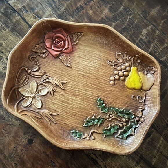 MCM Tray 4 Seasons Plastic Resin Wood Look - Picture 1 of 7